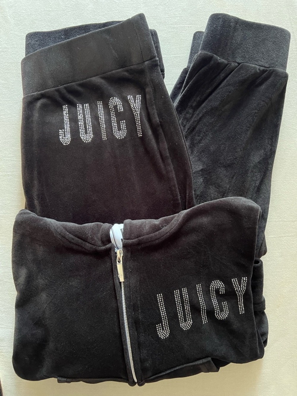 Juicy Couture Black Velour Set